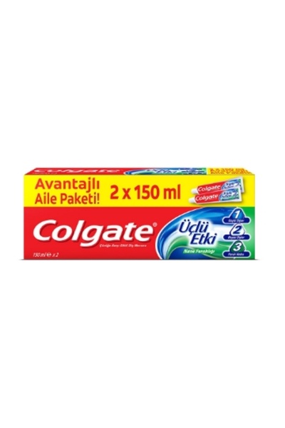 Colgate معجون أسنان ثلاثي المفعول 2×125 مل عائلة مميزة قطعة واحدة