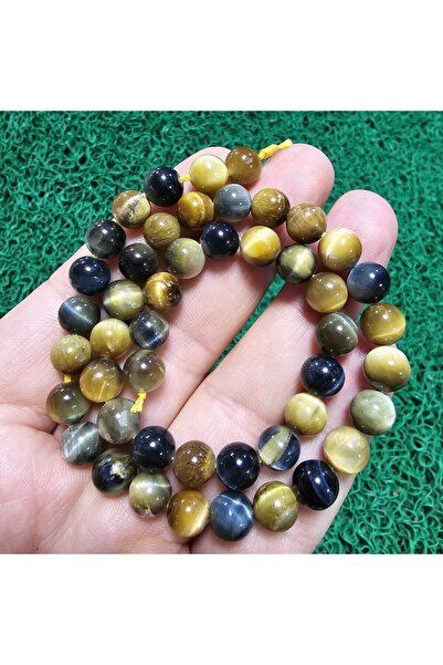 TAŞ UZMANI Globe Coffee Tiger Eye Stone 8 mm