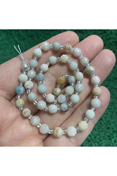 TAŞ UZMANI حجر الأمازونيت متعدد الأضلاع 6 ملم