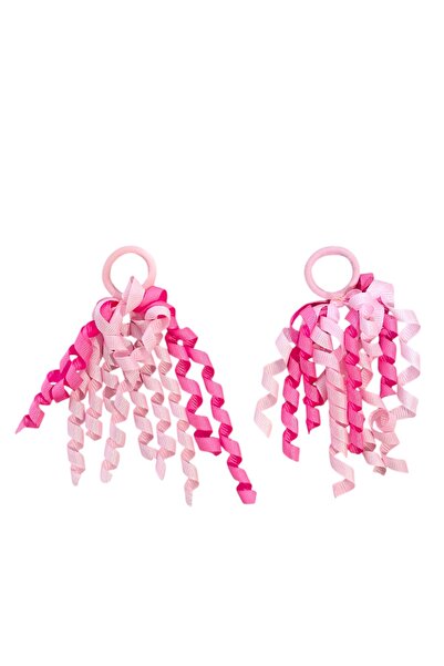 SHEKER HOME Beyaz Spiral Kurdele Detaylı Lastik Toka Seti (2 Adet)