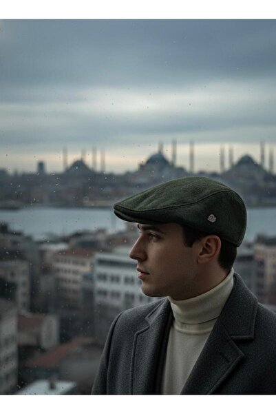 Makro Optik Erkek Kaşe Lastikli Bedensiz London Kasket Şapka