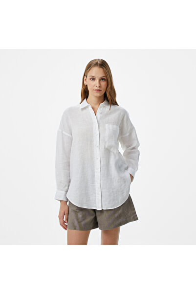 Nautica Kadın Beyaz Regular Fit Gömlek