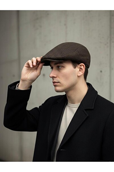 Makro Optik Erkek Kaşe Lastikli Bedensiz London Kasket Şapka