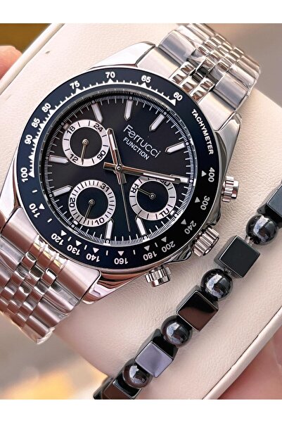 Ferrucci Men's Wristwatch with Internal Functions, Active 30m Water Resistanc...