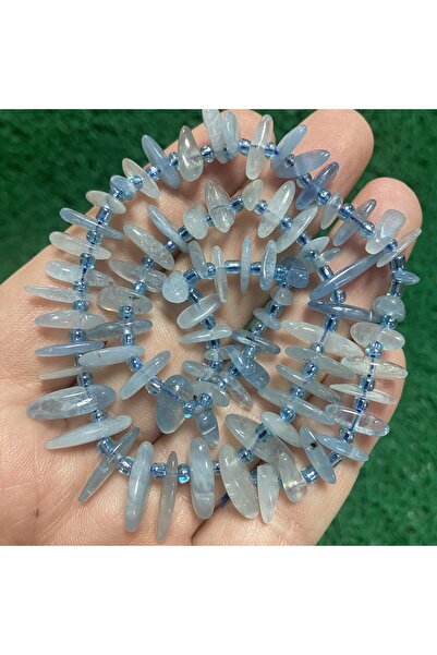 İNCİ DOĞAL TAŞ حجر أكوامارين بيضاوي الشكل 12 مم