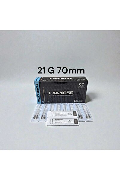 Cannose Dolgu Kanülü 21 G 70mm 50 Adet, Polikarbon Başlık, Yarı Flexible, ÜTS...