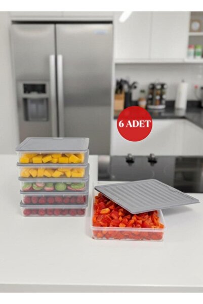 Okyanus Home Storage Container Suitable for Refrigerator and Freezer Anthraci...