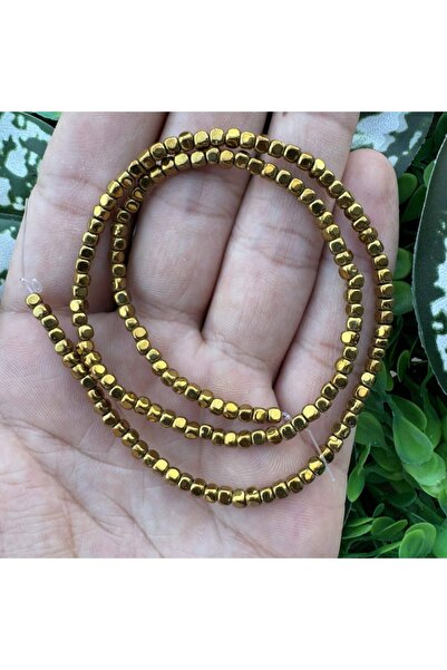 TAŞ UZMANI حجر الهيماتيت الذهبي بيضاوي الشكل 3x3 ملم