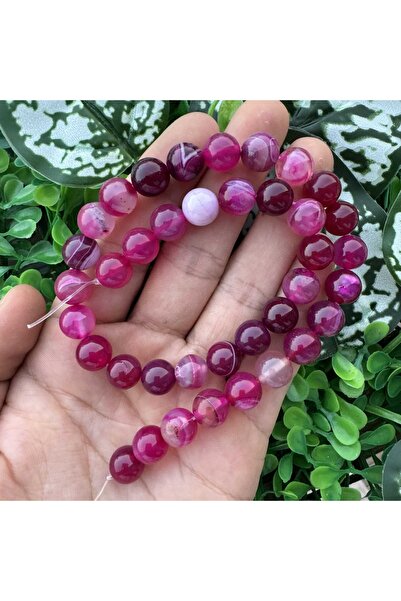 TAŞ UZMANI Globe Pink Agate Stone 10 mm