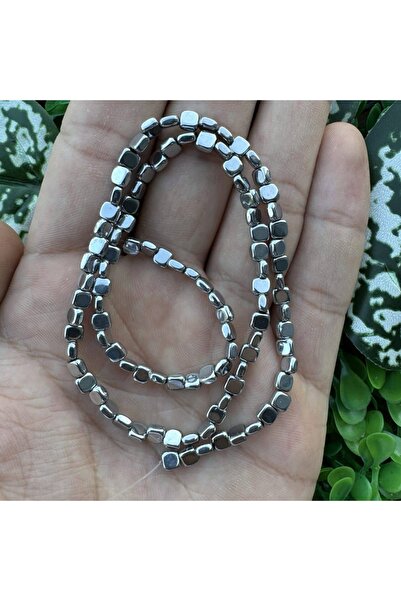 TAŞ UZMANI حجر الهيماتيت الفضي المربع 2x4 ملم