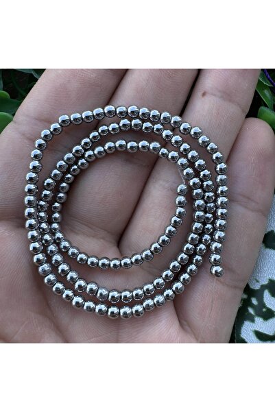 TAŞ UZMANI Sphere Silver Hematite Stone 3 mm