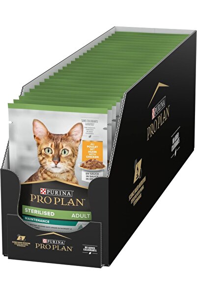 Purina One Purina Pro Plan Sterilised Cat Food with Chicken in Gravy, 85g (26...