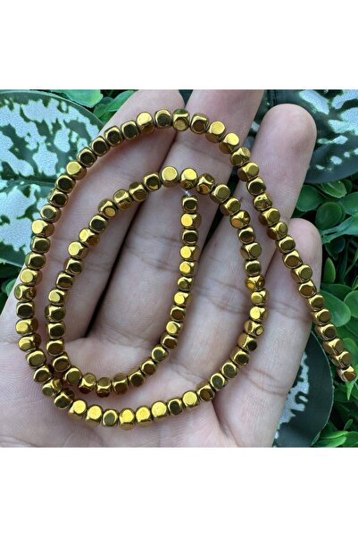 TAŞ UZMANI حجر الهيماتيت الذهبي بيضاوي الشكل 4x4 ملم