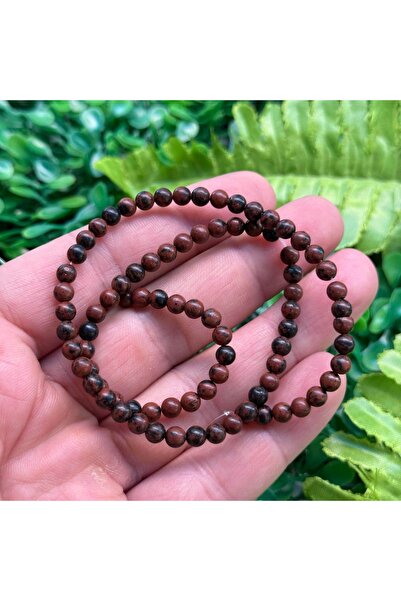 TAŞ UZMANI حجر الأوبسيديان البني الكروي 4 ملم