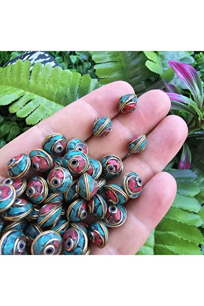 TAŞ UZMANI غسالة أفغانية مصنوعة يدوياً من حجر الفيروز الأصلي 12 ملم