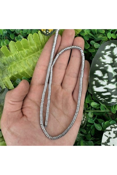 TAŞ UZMANI قرص من حجر الهيماتيت الفضي 4×2 مم