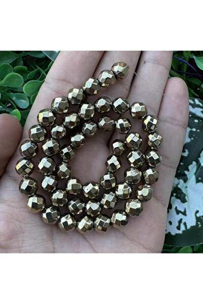 TAŞ UZMANI حجر الهيماتيت الذهبي الناعم المصقول 8 مم