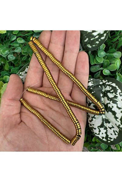 TAŞ UZMANI حجر الهيماتيت الذهبي القرصي 6×2 مم