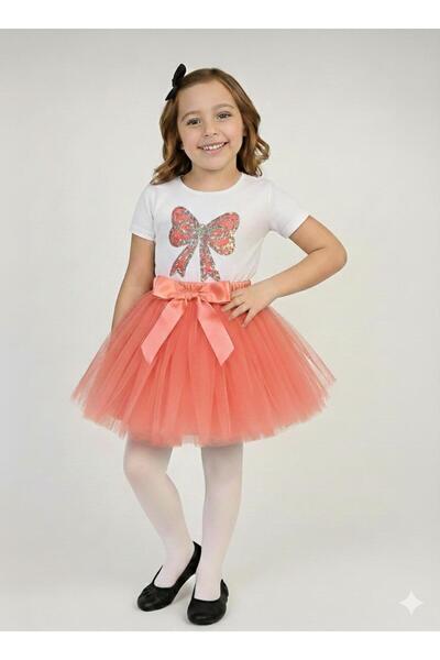 Kuraff Giyim 23 NİSAN 29 EKİM KIZ ÇOCUK ETEK-TİŞÖRT GÖSTERİ KOSTÜMÜ