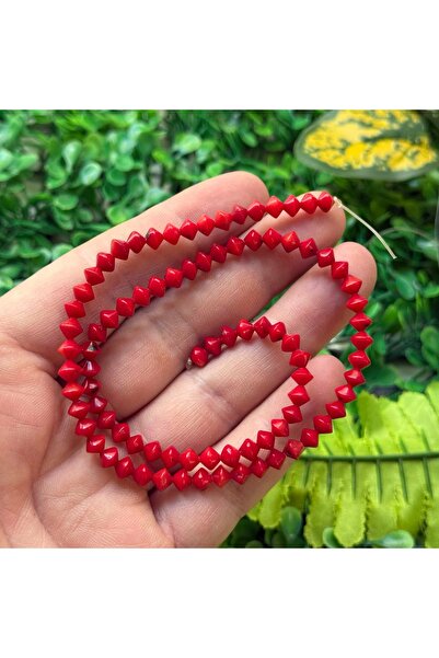 TAŞ UZMANI حجر المرجان الطبيعي على شكل هرم 6 مم