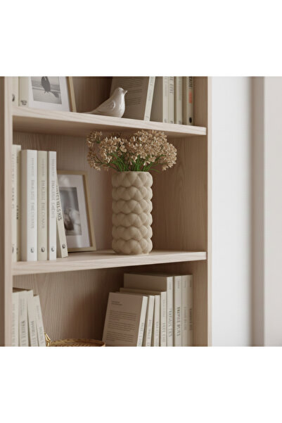 Kafs Store Dekoratif Kabartma Desenli Seramik Vazo | Modern & Minimal Tasarım...