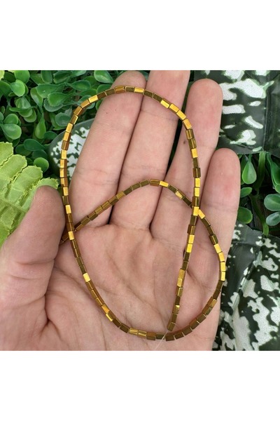 TAŞ UZMANI حجر الهيماتيت الذهبي المستطيل 4x2 ملم