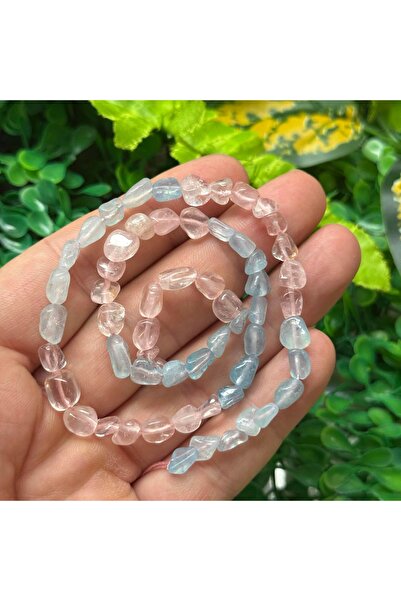 TAŞ UZMANI أحجار الشاكرا من الأكوامارين غير المُشكلة، والكوارتز الوردي