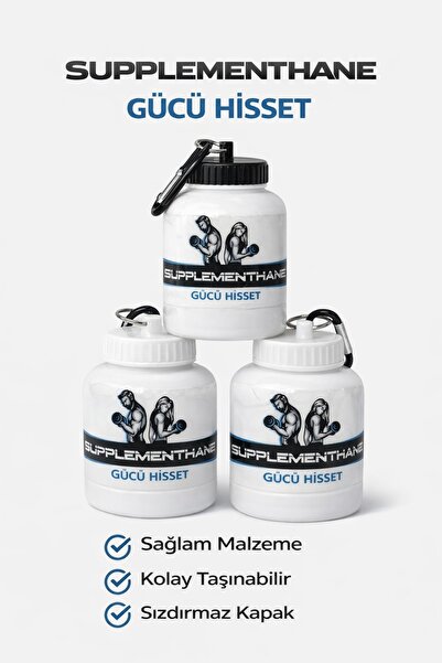 TAKVİYE DÜNYAM Huni Saklama Kabı Pillbox + Anahtarlıklı Set 3'lü