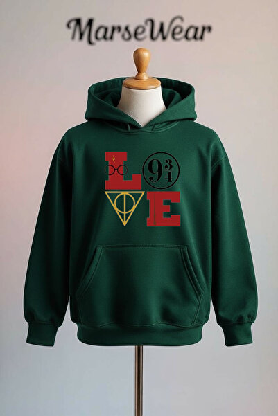 Vordevia Harry Potter Love Printed Cotton 3 Thread O Oversized K Hooded Sweat...