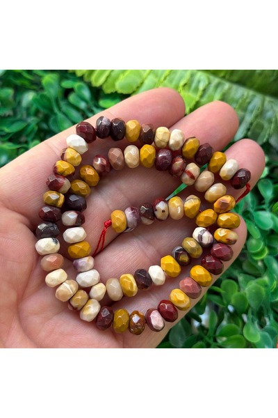 TAŞ UZMANI حجر جاسبر موكايت دائري مصقول 8×5 مم