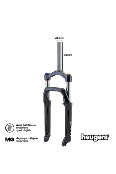 heugers 20” FAT Amortisörlü Maşa – MLO Kilitlemeli, 215mm Ahead, Disk Fren Uy...