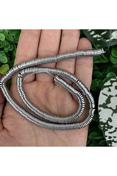 TAŞ UZMANI حجر الهيماتيت الفضي القرصي 6×1 مم