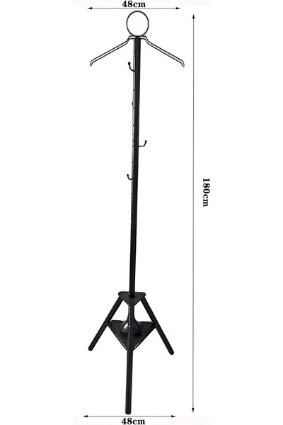 BLOOMING TIME Vertical Clothes Incense Burner Stand Black