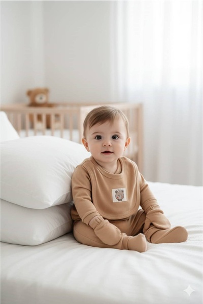 diamondstar Baby Boy Appliqued 5-Piece Bodysuit Hospital Discharge Set