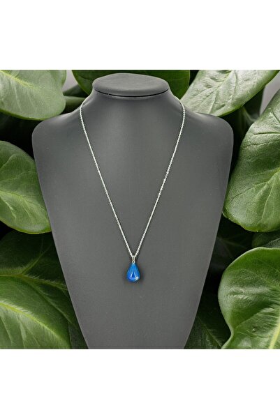 TAŞ UZMANI قلادة من حجر العقيق الأزرق