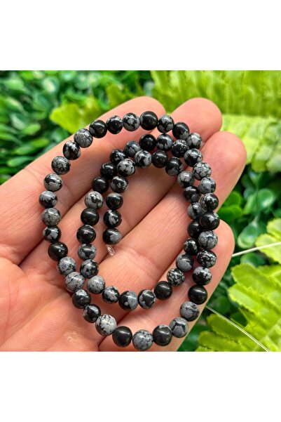 TAŞ UZMANI حجر الأوبسيديان الثلجي الكروي 6 مم