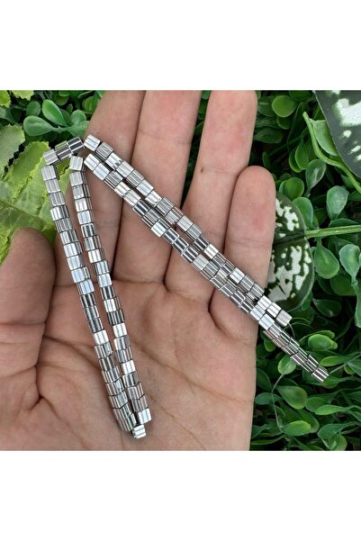 TAŞ UZMANI حجر الهيماتيت الفضي المخطط 4 ملم