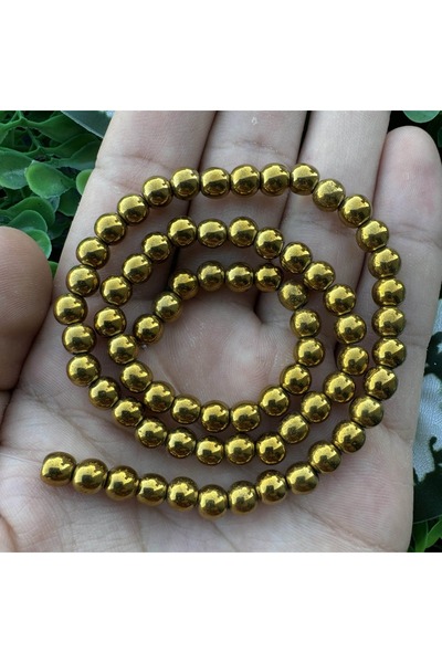 TAŞ UZMANI حجر الهيماتيت الذهبي الكروي 6 ملم