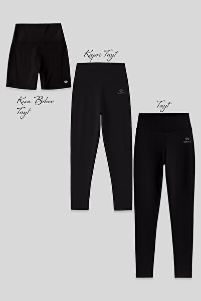 TOMMY LIFE εφαρμοστό Μαύρα γυναικεία καλσόν ψηλόμεσης συσκευασίας 3τμχ