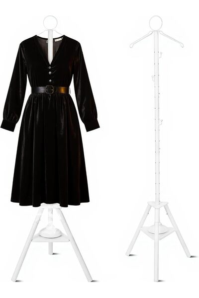 BLOOMING TIME Vertical Clothes Incense Burner Stand White