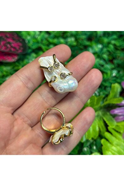 TAŞ UZMANI خاتم من اللؤلؤ الطبيعي غير المُشكل