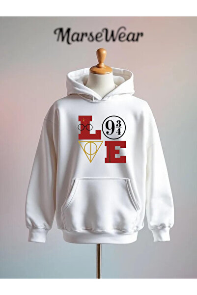 Vordevia Harry Potter Love Printed Cotton 3 Thread O Oversized K Hooded Sweat...