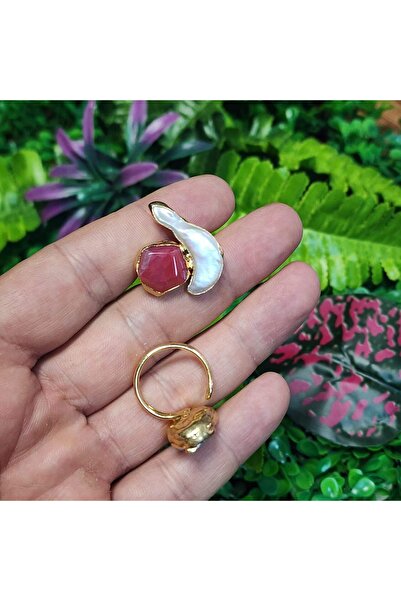 TAŞ UZMANI خاتم من اللؤلؤ الطبيعي والأحجار الكريمة غير المنحوتة