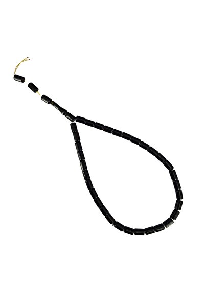 TAŞ UZMANI سبحة من العنبر الأسطواني مقاس 8×12 ملم