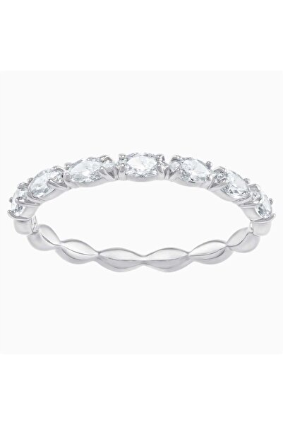Swarovski Matrix Vittore Yüzük, Markiz kesim, Beyaz, Rodyum kaplama