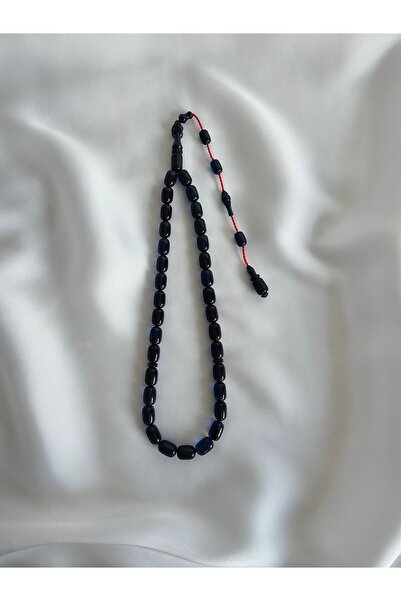 Zivazer Store Imame Navy Blue Capsule Cut Fire Amber with System Ring 9*6mm