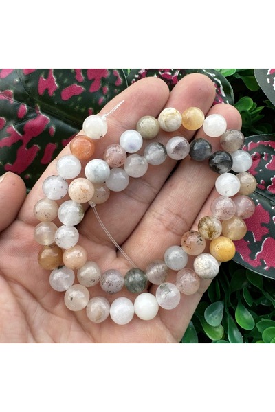 TAŞ UZMANI حجر العقيق الشفاف المختلط 8 ملم