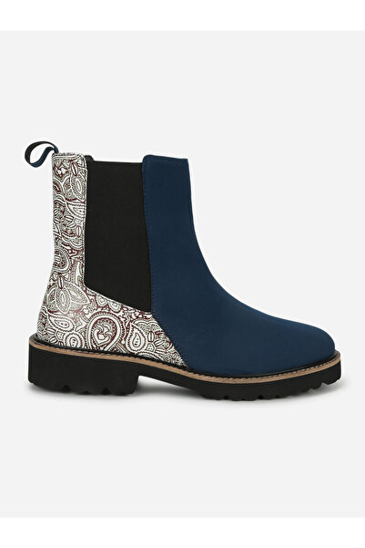 YOHO By Styli Blue Comfortable Lightweight Printed Boots