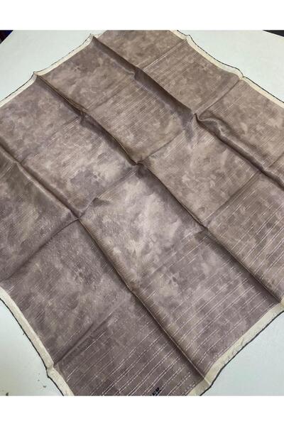 Aker İpek Jakarlı Sura Eşarp IST 7208405 - 333 Pudra Gümüş Simli Desen