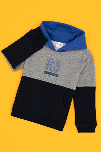 U.S. Polo Assn. Boy's Navy Blue Hooded Sweatshirt 50316525-Vr033